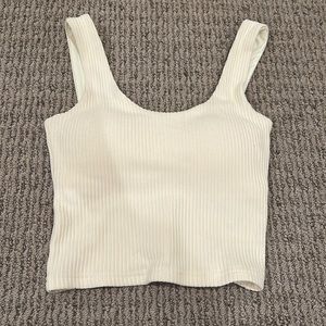Tank top with push up paddings in cream color